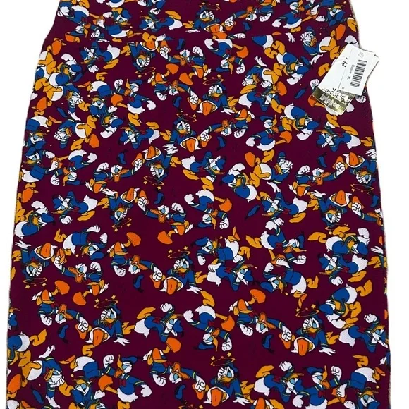 NWT LuLaRoe Disney Collection Donald Duck Print Cassie Skirt Size XL - Picture 2 of 5